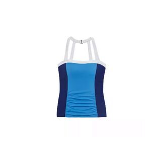 Bal Harbour Blue Colorblock Tankini Bikini Swim Top